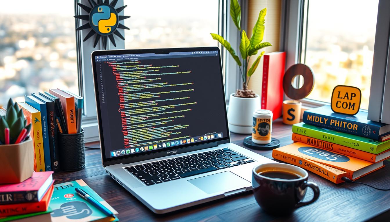 a laptop on a desk