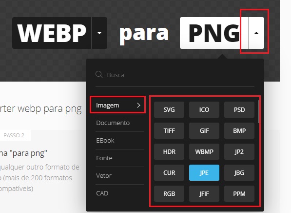 5-23 Como Converter Imagens WebP para JPG, PNG e Outros Formatos