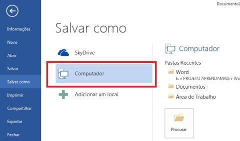 image27 Como Salvar, Fechar e Abrir Documentos no Word Passo a Passo