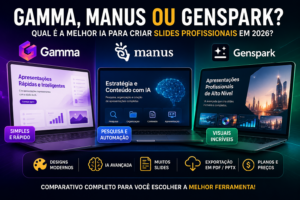Genspark, Manus ou Gamma: Qual é a Melhor IA para Criar Slides Profissionais? Genspark, Manus ou Gamma: Qual é a Melhor IA para Criar Slides Profissionais em 2026? - Mega Info Tutoriais
